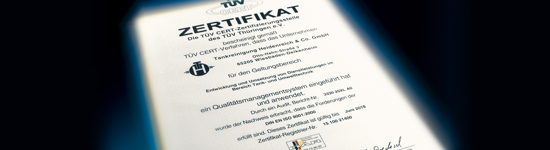 Tanktechnik und Umwelttechnik - TÜV-Zertifizierungen